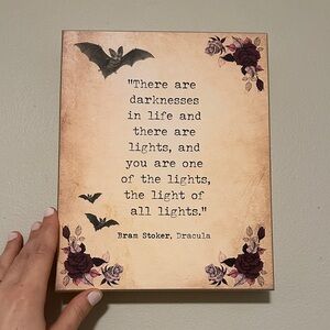 Bram Stoker’s Dracula Wall Art with Bats and Roses